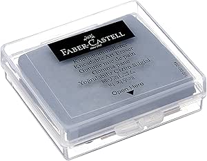 Faber-Castell - Goma de borrar en caja de plástico, color gris