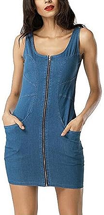 zipper jean dress