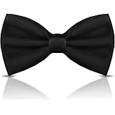 WOXVM Men's Bow Ties Solid Color Pre-Tied Bow Tie Satin Formal Tuxedo Bowtie Adjustable Neck Bowtie for Men Wedding Party