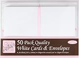Anita's Plain Blank Cards & Envelopes A6 White Pack of 50