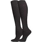 NuVein Compression Socks for Men and Women, Medical Grade 15-20 mmHg for Leg Circulation, Knee High, 1 Pair, Charcoal, Medium