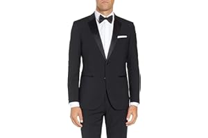 Adam Baker Men's Classic & Slim Fit Two-Piece Formal Tuxedo Suit