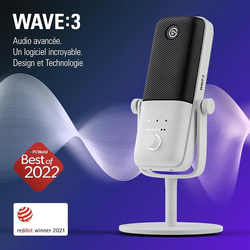 Wave:3 White – Micro à condensateur USB