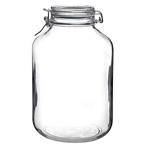 Bormioli Rocco Large Glass Fido Canning Jar - 5 Liter