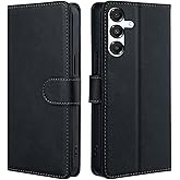 for Samsung Galaxy A16 5G Wallet Case with RFID Blocking Card Holder Kickstand, PU Leather Protective Cover Women Men for Samsung A16 (Black)