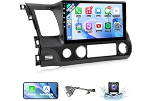 Naifay Android Car Radio for Honda Civic 2006 2007 2008 2009 2010 2011 with Wireless CarPlay Android Auto, 2+32G 10.1inch IPS Touch Screen for Civic Car Stereo with Bluetooth GPS Navigation WiFi SWC