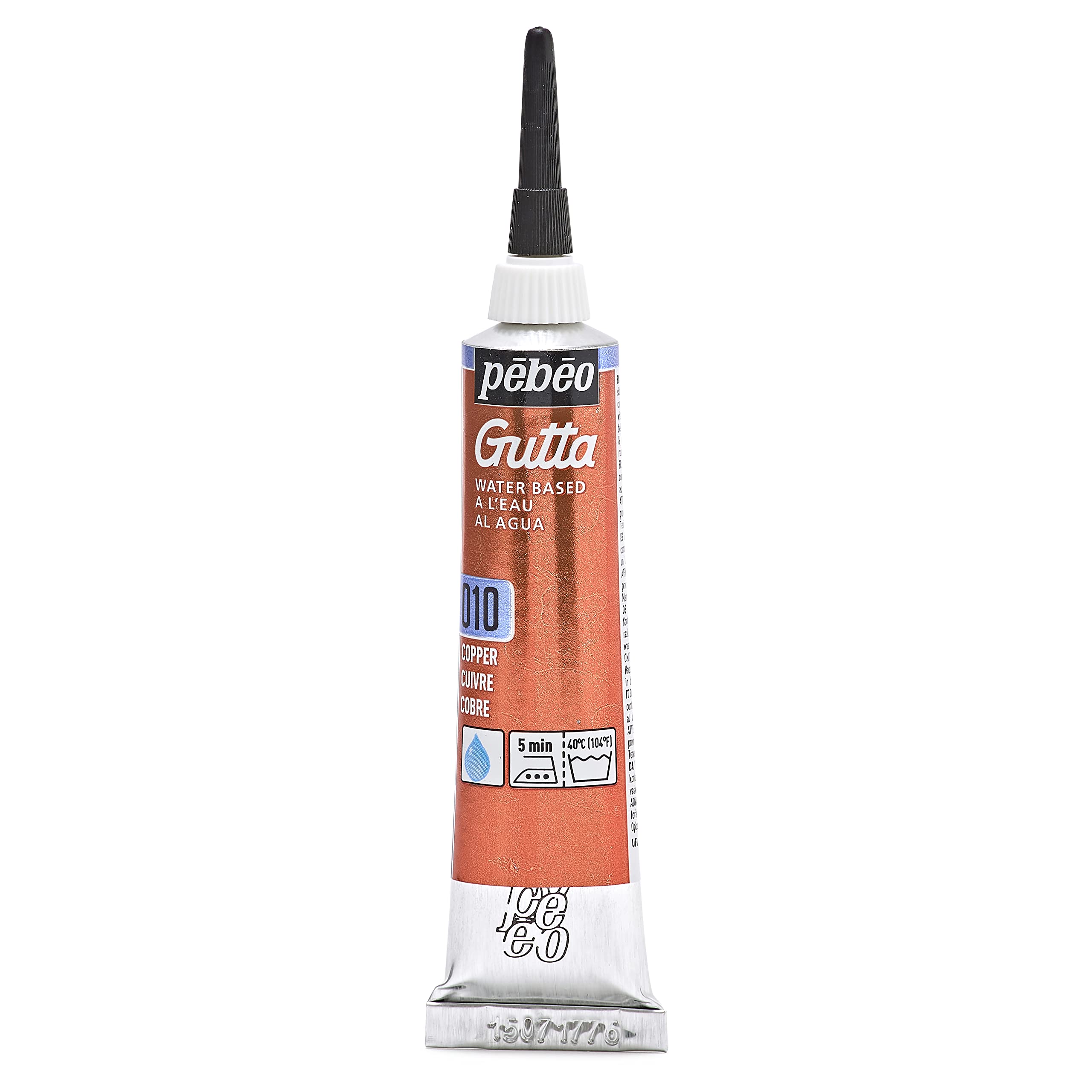 Pebeo 20 ml Setasilk Silk Painting Water Based Gutta Tube, Copper, 147-010