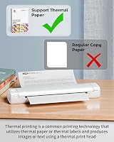Phomemo M08F Thermal Printer Portable Wireless A4 Inkless Printer White view 6