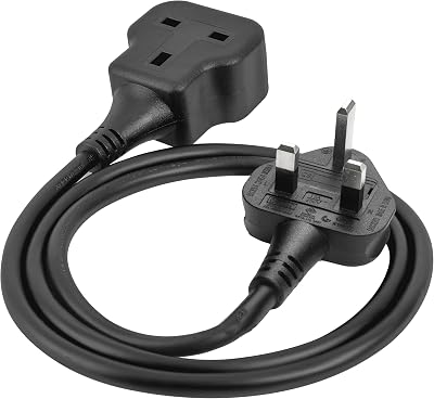 TISDLIP 1 Way Extension Lead 1M Portable Single Socket UK 2500W
