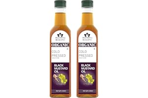 Blessfull Healing Cold Pressed Black Mustard Oil for Healthy Cooking, Skin Glow 250 ml / 8.45 fl oz Pack of 2