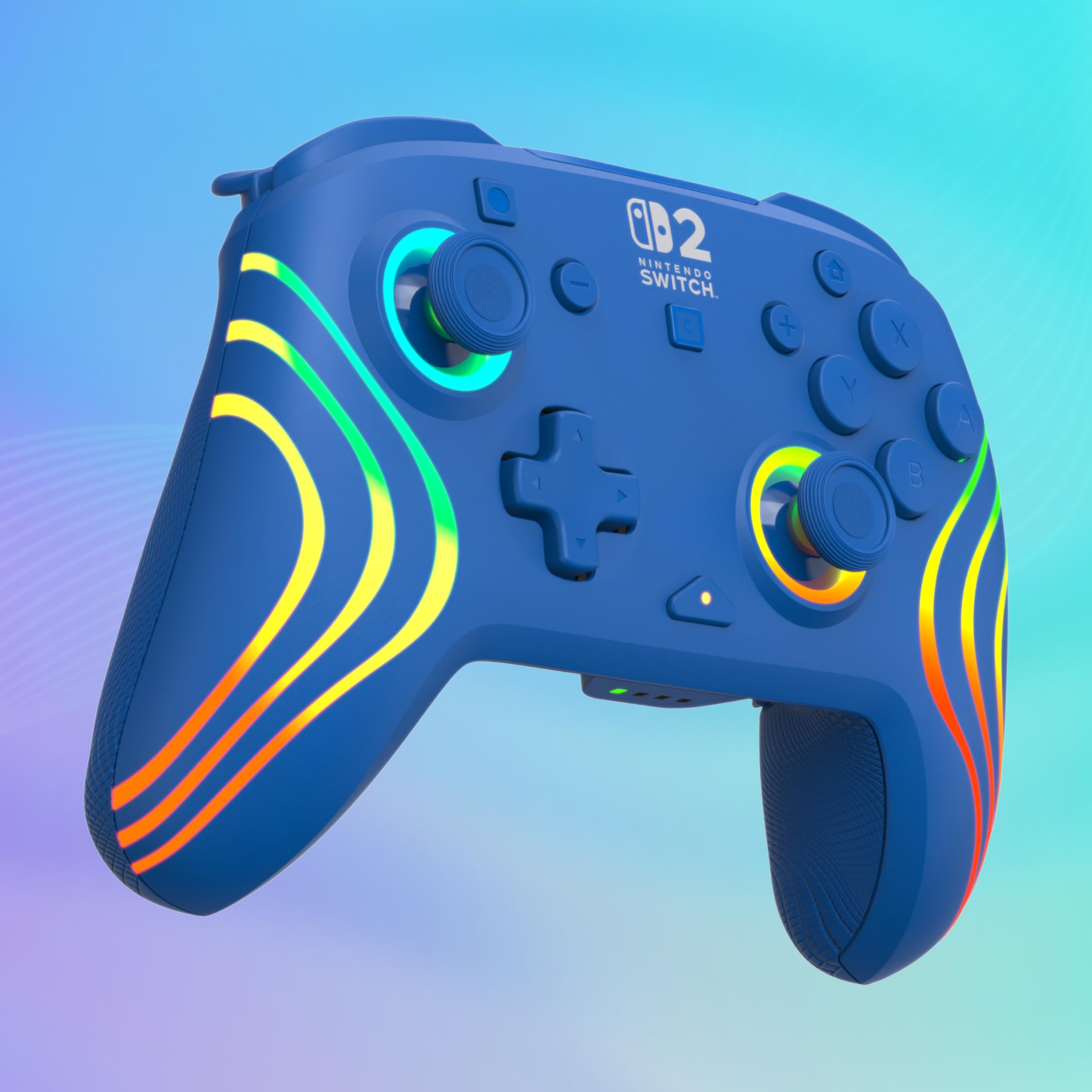 Turtle Beach Afterglow Wave Blau Kabelloser RGB-Gaming-Controller offiziell lizenziert für Nintendo Switch 2 7