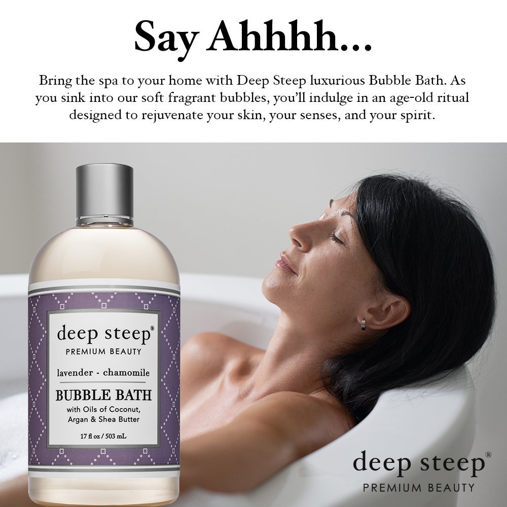 Deep Steep Classic Bubble Bath Lavender Vanilla 17 Ounce : Beauty