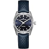 Hamilton Jazzmaster Performer Automatic Men's Watch, 38mm Case | Swiss Made, Blue Dial Analog Watch, WR 100m, Sapphire Crystal, 3-Hand Movement, Calf Leather Strap, Stainless Steel Case