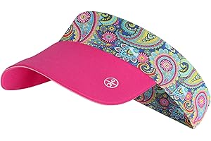 HENWASAI Girls Sports Stretchy Foldable Athletic Sun Visor, Priting Headband with Visor Kids Summer Cooling Cap for Tennis, Golf