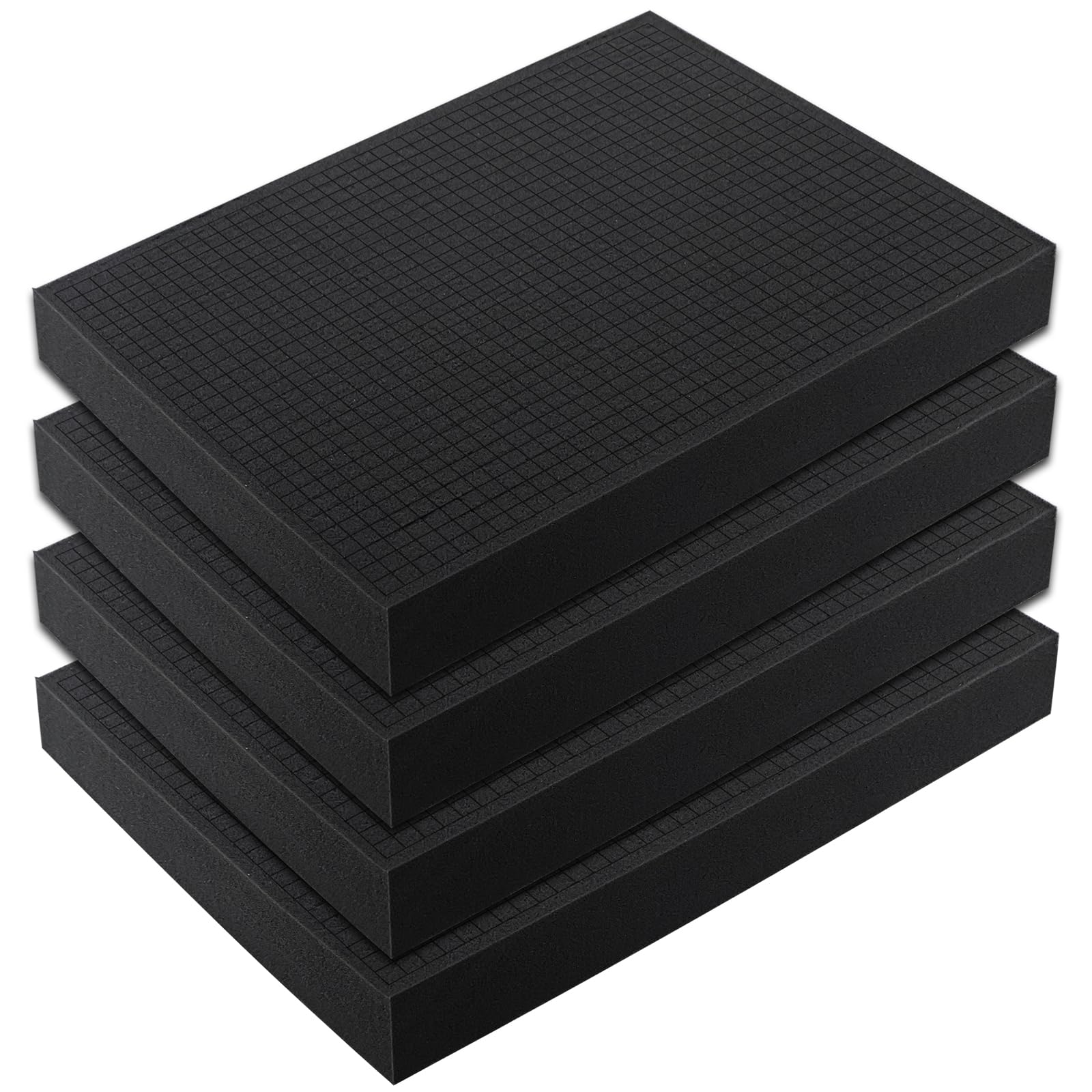 Photo 1 of NEBIL 4 Pcs Pick And Pluck Foam 16 X 12 X 2 Inch pluck Foam insert- Pre-cutting Cube Sheet Foam be suitable for Camera Game Box Gun Case Foam box Storage