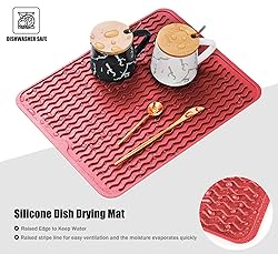 Silicone Dish Drying Mat, Non-Slip Easy Clean Sink