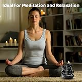 RAFIYU Waterfall Backflow Incense Burner with 60 Cones & Tongs, Black view 6