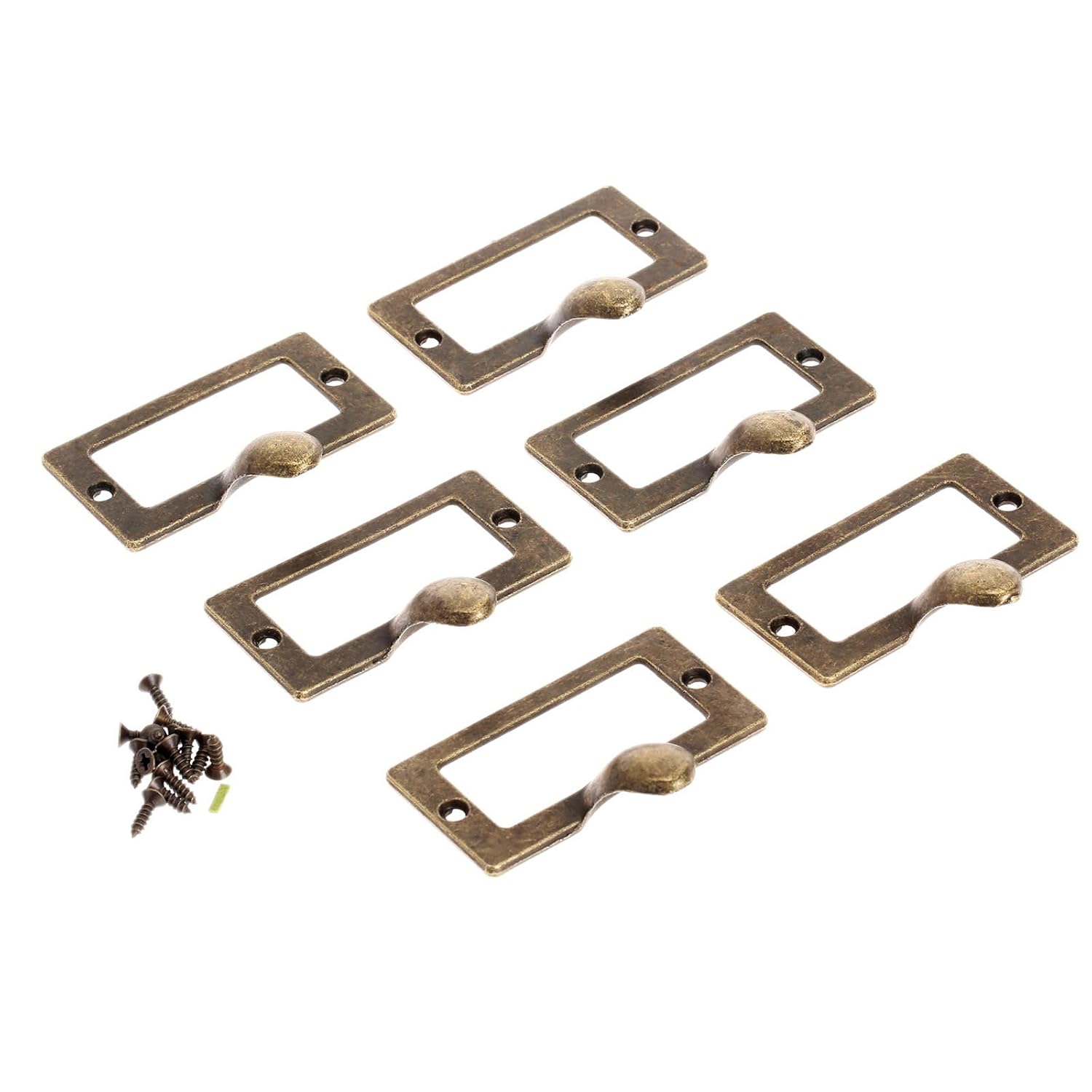 Dophee 6pcs Drawer Chest Cupboard Label Pull Cabinet Frame Handle