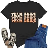 Rwabing Bride Shirt for Women Team Bride Bachelorette Party Bridesmaid Top | Bride squad shirt, bridal party t-shirt, bride wedding tee, bridesmaids casual top, engaged short sleeve, honeymoon tshirt