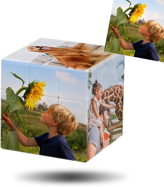 Custom Photo Cube for Pictures, Rubik's Cube Multi Picture