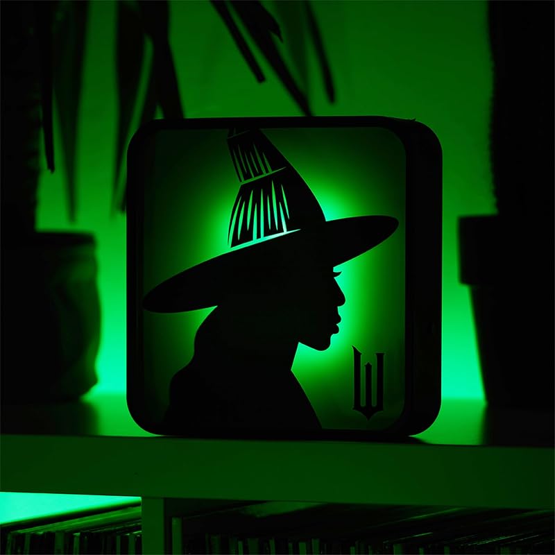 Offizielle Wicked Acryl-Lampe Elphaba die Hexe – Schreibtischlampe Wandlicht für Schlafzimmer, Büro, Zuhause, Lernen, Arbeit – Offizielles Wicked-Merchandise