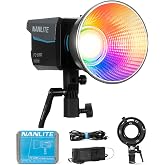 Nanlite FC-120C RGB COB Led Video Light | 145w,2,700K to 7,500K ,12,850 lux @1m,Bowens Mount Adapter for Photography Video Recording, APP Control