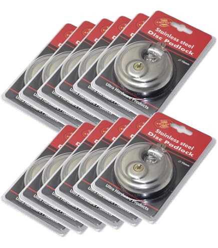 Candado De Disco Premium 80mm De Acero Inoxidable - Impermeable, Antióxido - Incluye 2 Llaves