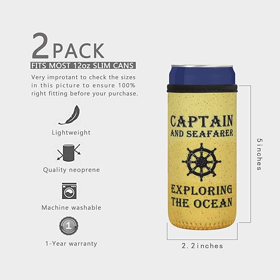  12oz Slim Can Sleeves Life Art Insulators Slim