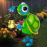 Solar Garden Lights Turtle Statue with Solar Lantern Lights,13.78in Tall Big Metal Turtle Garden Decor,Birthday Gifts for Women Mom,Decorative Stakes for Home Decorations,Patio,Porch,Yard Art,Ornament