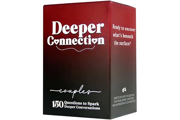 Odrano Deeper Connection, Couples Games with 150 Deep Questions to Build Intimate Connection & Trust, Relationship Couples Game for Date Nights, Wedding Gift for Couple