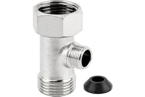 AQEENURA Bidet T Adapter,toilet faucet splitter 3 Way 7/8inch 3/8inch 7/8inch Plumbing Splitter,shower head splitter,Valve Hose Fitting for Shower Head Diverter Sprayer Faucet