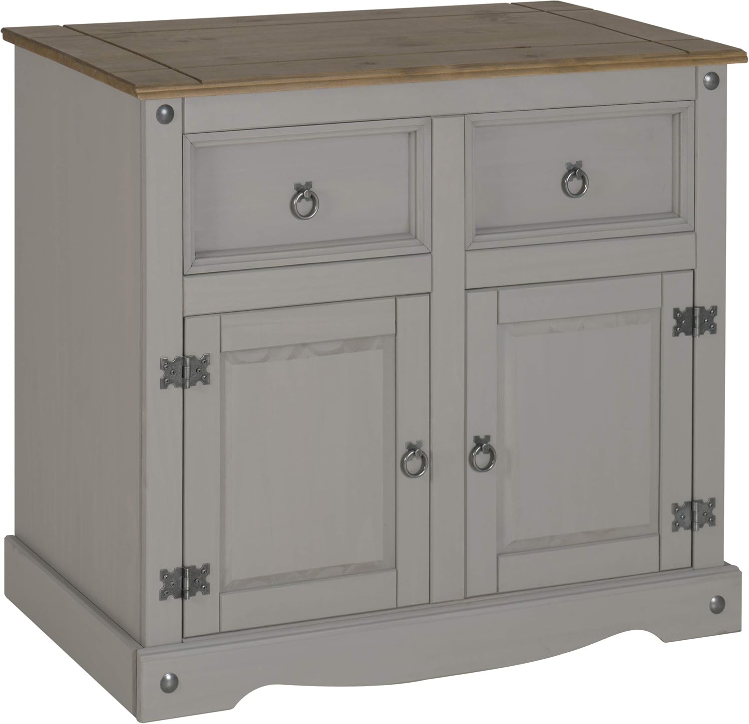 Mercers Furniture Corona Grey Wax 2 Door Sideboard Amazon.co.uk
