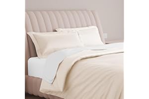 Carressa Linen 100% Egyptian Cotton Duvet Cover King Size - 600 Thread Count 1 PC Duvet Cover, Extra Long Staple Egyptian Cotton Quilt Cover, Soft, Breathable with Hidden Zipper Closure - Ivory Cream