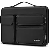 MOSISO 360 Protective Laptop Case 16 inch, 15-15.6 inch Laptop Sleeve Compatible with MacBook Pro 16, HP Acer Dell Lenovo ASUS Notebook,Side Open Bag with 2 Raised&1 Flapover Pockets, Black