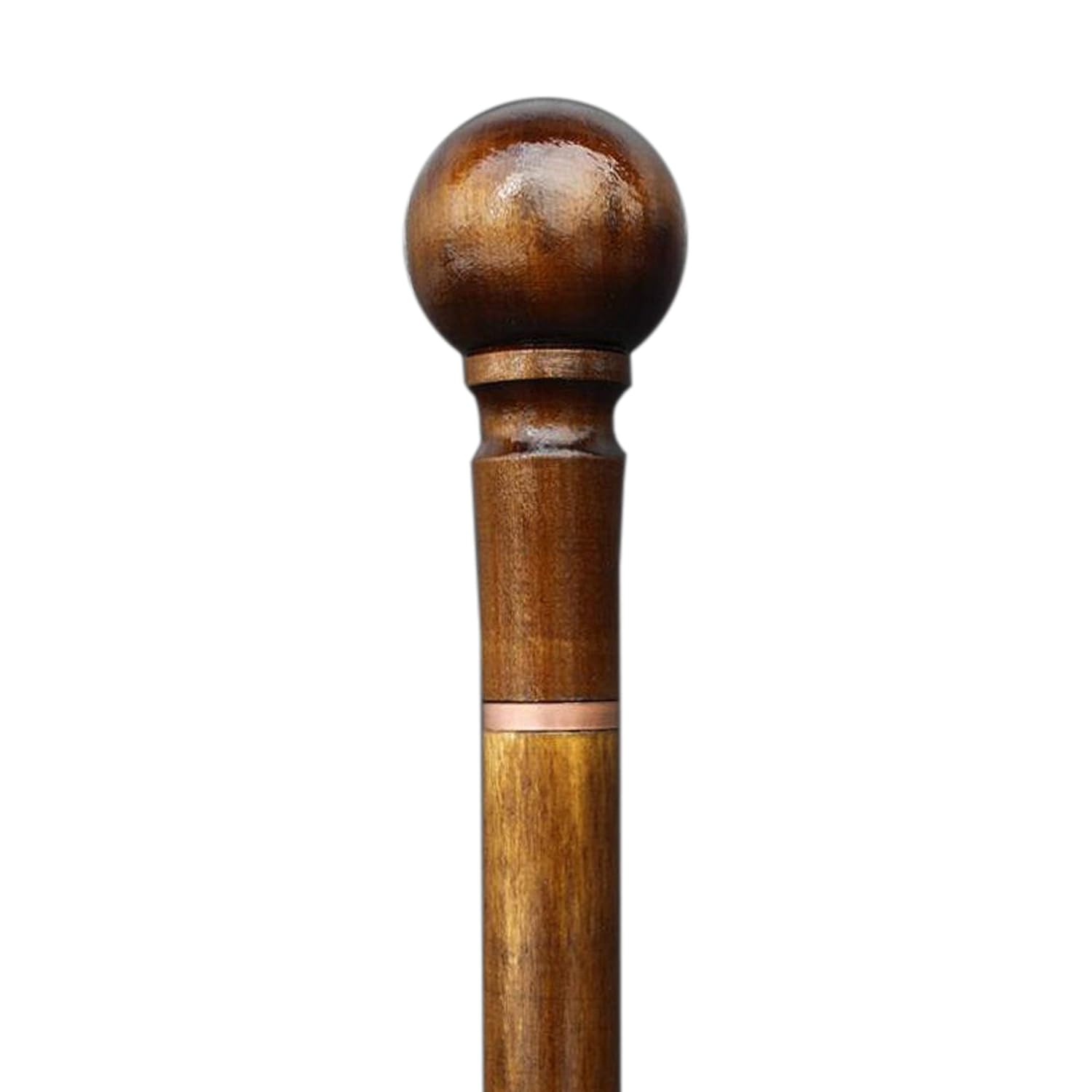 Knob Walking Cane Wooden Stick Hand Carved Hiking
