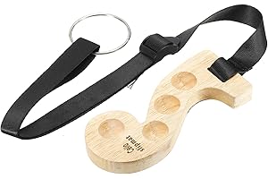 MECCANIXITY Wood Cello Endpin Rest Non-Slip Stopper Protector 4 Holes with Strap for Cello