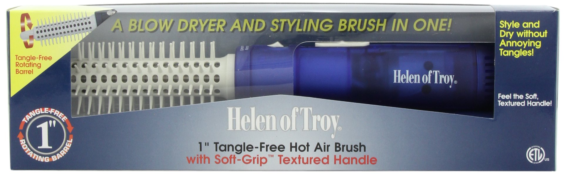 Helen of Troy 1574 Tangle Free Hot Air Brush White 1 Inch Barrel 1" barrel