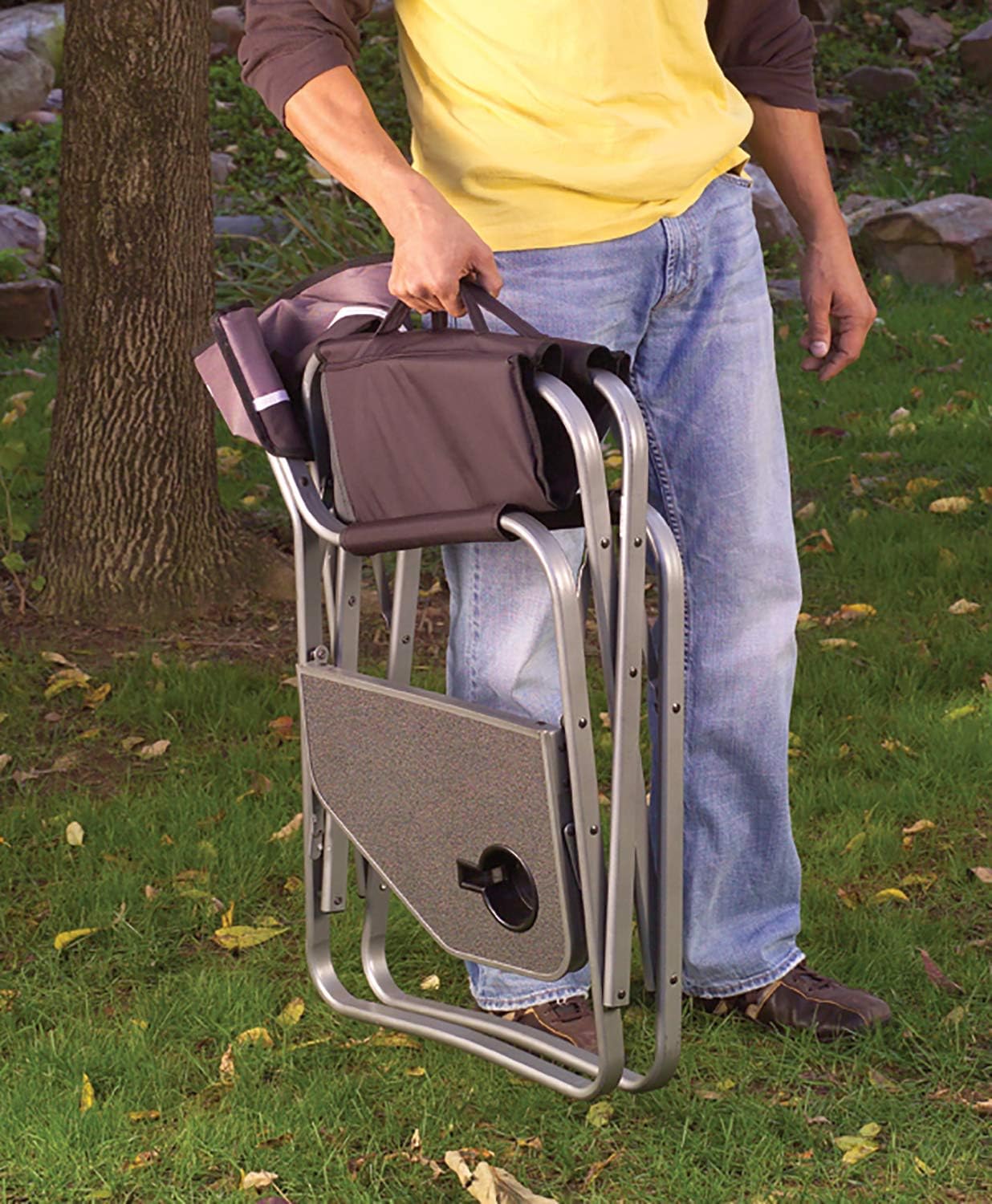 Coleman Camp Chair with Side Table | Folding Beach Chair | Portable Deck Chair for Tailgating, Camping & Outdoors : Camping Chairs : Sports & Outdoors