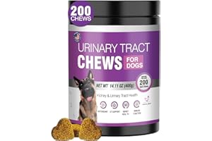 TTLXBL Dog UTI Treatment Cranberry Supplement for Dogs 200 Chews Urinary Tract Medicine Bladder Control Pills Kidney Support Cranberrys Extract Bites Puppy UTI Infection Treats Incontinence Remedy for Dogs