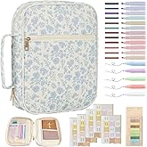 Kendoori Bible Cover Case for Women Large Bible Cover Bag Bible Study Supplies Accessories Handle Quilted Bible Carrying Case for Girls Christian Gifts for Women