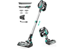 FABULETTA Cordless Vacuum Cleaner with 50 mins Runtime, 30Kpa Powerful Suction Stick Vacuum, 3 Suction Modes, 6 in 1 Lightweight Wireless Vacuum Cleaners for Home Pet Hair Carpet Hardwood Floor
