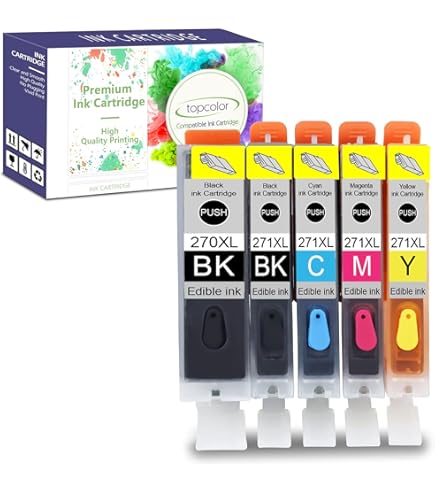4X Eurotone Cartouches pour Canon I 250 255 320 350 355 450 455 470 475 remplace BCI24BK BCI24C CMYK