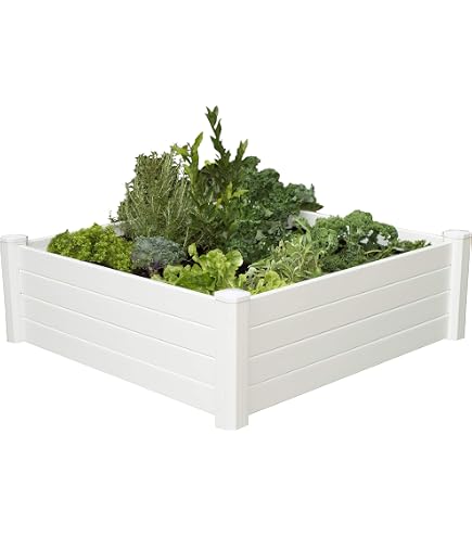 NuVue Modulares Pflanzgefäß-Set, 3-teilig – Stapelbare Hochbeete Mit Selbstbewässerung (grau)
