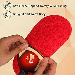 QFH Mens Womens Sock Shoes Teddy Fleece Closed Back