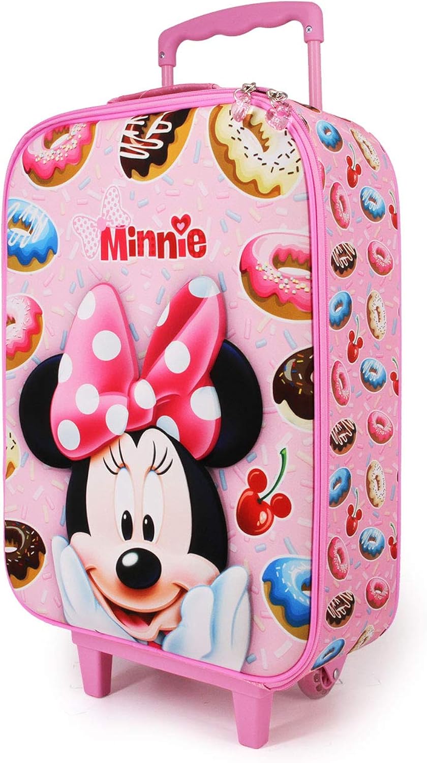 KARACTERMANIA Minnie Mouse YummyTrolley Soft 3D Suitcase Pink Amazon