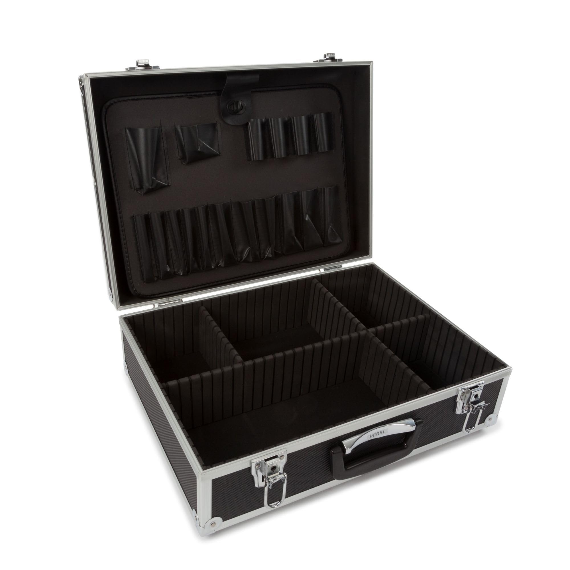 Perel 1819-N Suitcase with Aluminium Edges 455.x 330.x 152.mm Black
