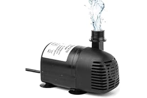 AEO 12V - 24V DC Brushless Submersible Water Pump, 410GPH, for Solar Fountain, Fish Pond, and Aquarium