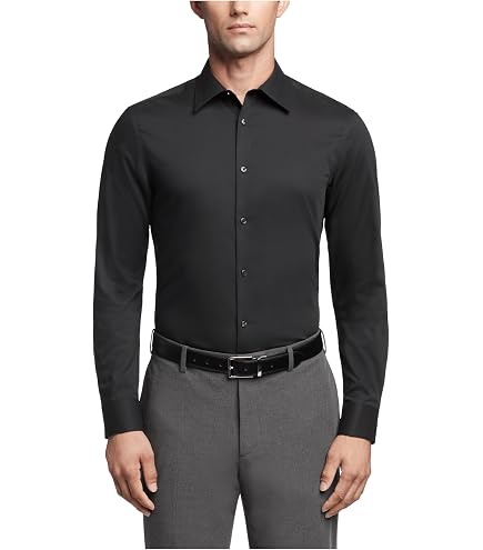 calvin klein extra slim fit dress shirt Men's Stretch Large Grey Mens Calvin Klein Extra Slim Fit Dress Shirt Calvin Klein Mens Extra Slim