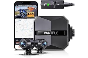 Vantrue F1 Motorcycle 4K Dash Cam Front and Rear, 4K+1080P Motorcycle Camera, Full Body IP67 Waterproof, GPS, 2.4/5.8GHz Wi-F