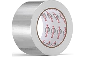 Ealyder Tape 3in x 82ft Adhesive Aluminum Foil Heat Shield Tape, Fiberglass Thermal Insulation Reflective Material for Pipe, Duct, Exhaust, HVAC and High Temp Protection, 5.91MIL